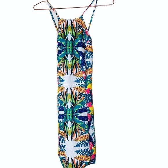 NWOT ANGL Jungle Print Mini Bodycon Dress Small - Picture 1 of 1